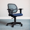 Interion® Mesh Office Chair with Arms - Fabric - Blue