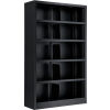 Steel Bookcase 5 Opening 36x12x60 Black