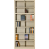 Interion® All Steel Bookcase 36" W x 12" D x 84" H Putty 7 Openings
