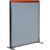 Interion® Deluxe Freestanding Office Partition Panel, 36-1/4"W x 43-1/2"H, Blue