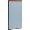 Interion® Deluxe Office Partition Panel, 36-1/4"W x 61-1/2"H, Blue