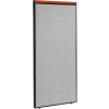 Interion® Deluxe Office Partition Panel, 36-1/4"W x 73-1/2"H, Gray