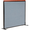 Interion® Deluxe Freestanding Office Partition Panel, 48-1/4"W x 43-1/2"H, Blue