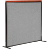 Interion® Deluxe Freestanding Office Partition Panel, 48-1/4"W x 43-1/2"H, Gray