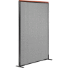 Interion® Deluxe Freestanding Office Partition Panel, 48-1/4"W x 61-1/2"H, Gray