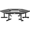 Global Industrial Hexagon Outdoor Tree Bench, Expanded Metal, Black