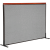 Interion® Deluxe Freestanding Office Partition Panel, 60-1/4"W x 43-1/2"H, Gray