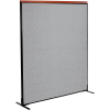 Interion® Deluxe Freestanding Office Partition Panel, 60-1/4"W x 73-1/2"H, Gray