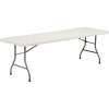 Interion® 96" x 30" Plastic Folding Table - White