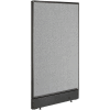 Interion® Non-Electric Office Partition Panel with Raceway, 24-1/4"W x 46"H, Gray