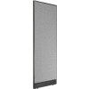 Interion® Non-Electric Office Partition Panel with Raceway, 24-1/4"W x 76"H, Gray