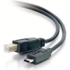 C2G 6ft USB 2.0 USB-C to USB-B Cable M/M - Black