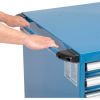 Global Mobile Modular Drawer Cabinet, 7 Drawers, w/Lock, w/o Dividers, 30 Wx27 Dx36-7/10 H Blue
																			