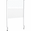 Global Industrial™ Cashier Shield 24"L x 24"H, With Clamp On Base, Silver