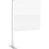Global Industrial™ Cashier Shield 24"L X 24"H Add-On, With Center Racetrack Base, Silver
