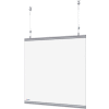 Global Industrial Hanging Cashier Shield, 28"W x 22"H, 2/Pack
