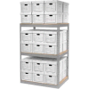 Global Industrial™ Record Storage Open With Boxes 42"WX30"DX60"H - Gray