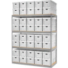 Global Industrial™ Record Storage Open With Boxes 72"W x 30"D x 84"H - Gray
