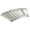 Omni Metalcraft 1.9" Dia. Steel Roller Conveyor Curved Section GPHC1.9X16-12-3-45