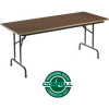 Correll Folding Table - Laminate - 30" X 60" - Walnut