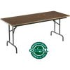 Correll Folding Table - Laminate - 36" X 96" - Walnut
