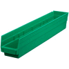 Global Industrial™ Plastic Nesting Storage Shelf Bin 4-1/8"W x 23-5/8"D x 4"H Green - Pkg Qty 12