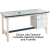 Pro-Line 72 X 30 HD7230ESD-HDLE-H11 Fixed Height Heavy Duty Workbench ESD Laminate Top - Beige