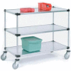 Nexel® Adjustable Shelf Cart w/3 Shelves, 800 Ib. Capacity, 72"L x 18"W x 40"H