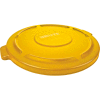 Flat Lid For 20 Gallon Round Trash Container - Yellow