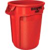Rubbermaid Brute® 2632 Trash Container w/Venting Channels, 32 Gallon - Red