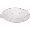 Flat Lid For 32 Gallon Round Trash Container - White