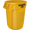 Rubbermaid Brute® FG264360YEL Trash Container w/Venting Channels, 44 Gallon - Yellow