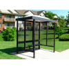 Smoking Shelter Dome Roof With Three Sided Open Front 7'6" x 5'