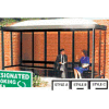 Smoking Shelter Dome Roof Three Sided With Open Front 10' x 5'