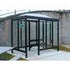 Smoking Shelter Dome Roof Four Sided With Left Front Opening 10' x 5'