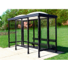 Smoking Shelter Dome Roof Four Sided With Left And Right Front Opening 12' x 5'