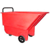 Bayhead Products Light Duty Plastic Tilt Truck, 1/3 Cu. Yd. Cap, 275 Lbs. Cap, Red