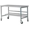 Mobile 72" X 30" Plastic Top Workbench - Gray