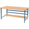 Stationary 72" X 36" Shop Top Square Edge Workbench - Blue