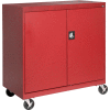 Sandusky Mobile Work Height Storage Cabinet TA11361830 Double Door - 36x18x30, Red