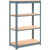 Global Industrial™ Heavy Duty Shelving 36"W x 12"D x 60"H With 4 Shelves - Wood Deck - Gray