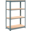 Global Industrial™ Heavy Duty Shelving 48"W x 24"D x 60"H With 4 Shelves - Wood Deck - Gray