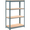 Global Industrial&#8482; Heavy Duty Shelving 48&quot;W x 24&quot;D x 60&quot;H With 4 Shelves - Wood Deck - Gray