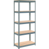 Global Industrial Extra Heavy Duty Shelving 36"W x 24"D x 60"H With 5 Shelves, Wood Deck, Gry