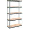 Global Industrial&#153; Extra Heavy Duty Shelving 48&quot;W x 18&quot;D x 60&quot;H With 5 Shelves, Wood Deck, Gry