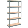 Global Industrial&#153; Extra Heavy Duty Shelving 48&quot;W x 24&quot;D x 60&quot;H With 5 Shelves, Wood Deck, Gry
