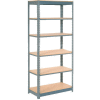 Global Industrial™ Heavy Duty Shelving 36"W x 12"D x 84"H With 6 Shelves - Wood Deck - Gray