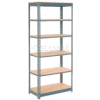 Global Industrial™ Heavy Duty Shelving 48"W x 24"D x 84"H With 6 Shelves - Wood Deck - Gray