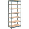 Global Industrial™ Heavy Duty Shelving 36"W x 12"D x 84"H With 7 Shelves - Wood Deck - Gray