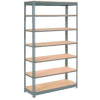 Global Industrial™ Heavy Duty Shelving 48"W x 24"D x 84"H With 7 Shelves - Wood Deck - Gray